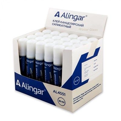 Клей силикатный Alingar  30мл губчатый аппликатор AL4551  (вып.по 2шт.)