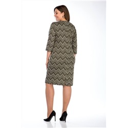 Lady Style Classic 1677 хаки_с_серым, Платье