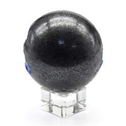 Шар из гематита с синтезированными кристаллами в жеоде 57мм, 239г.