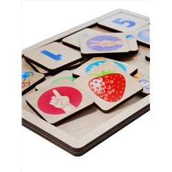 Развивающие деревянные пазлы «Считаем до пяти»