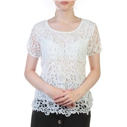 Y-5 Блузка кружевная женская (95% хлопок, 5% спандекс) размер S - 42 российский