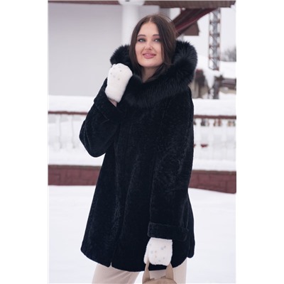 Мехофф Мадам80.12-55 черный, Полупальто