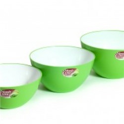 Миска 3л двухцветная Fresh Line d225 зелен МП