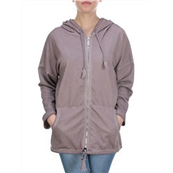 882 BROWN Худи длинное женское (95% хлопок, 5% полиэстер) размер 62