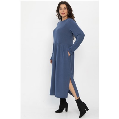 Платье трикотажное Твоя осень (синее) П14443-25М