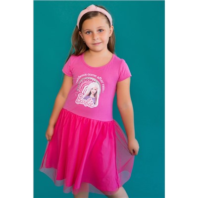 Платье 22763 Barbie кор. рукав (Розовый)