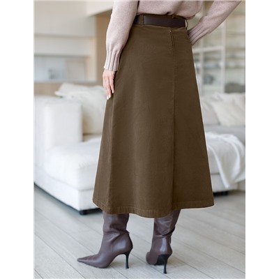 Юбка  из эластичного микро-вельвета