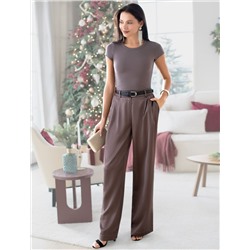 Футболка из трикотажа в широкий рубчик