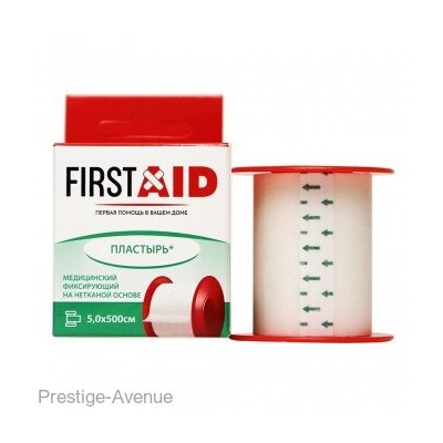 First Aid Пластырь медицинский фиксирующий на нетканой основе 5х500см