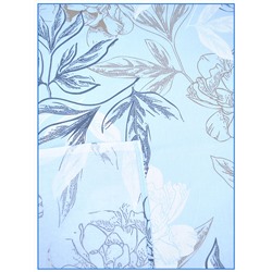 Простыня Ивановская бязь Симфония вид 4 голубой