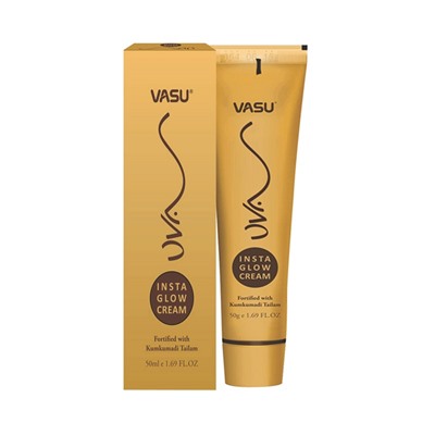 UVA INSTA GLOW Cream Vasu (Ува Инста Глоу, омолаживающий аюрведический крем для лица с маслом кумкумади, Васу), 50 г.