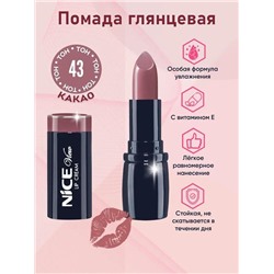 Помада увлажн. NICE  43 сиреневая дымка + тестер