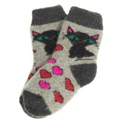 Носки детские "Кошка и сердечки" 6416-1