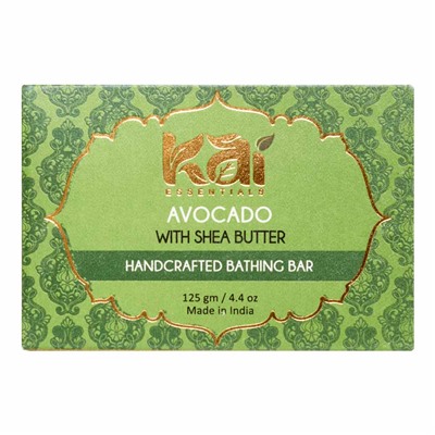AVOCADO with Shea Butter, Handcrafted Bathing Bar, Kai Essentials (АВОКАДО с маслом ши, мыло ручной работы, Каи Эссеншиалс), 125 г.