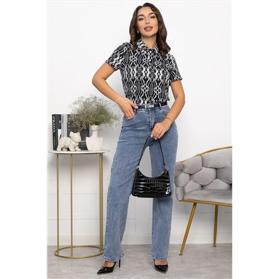 Поло Тренди (черное/узор) Б14093-10М