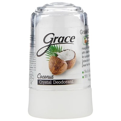 COCONUT Crystal Deodorant, Grace (КОКОС кристальный алунитовый дезодорант, Грэйс), 70 г.