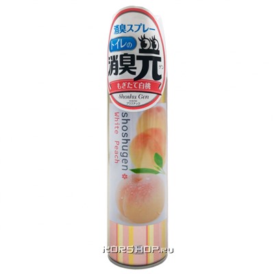Освежитель воздуха для туалета аэрозоль Персик White Peach Kobayashi, Япония, 280 мл Акция