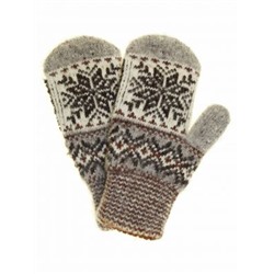 Варежки детские "Снежинка" с вставкой 0803-11