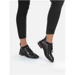 C422-1 BLACK Ботинки женские (натуральная кожа, байка) размер 38