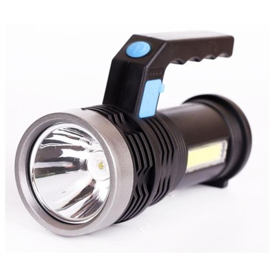 Фонарик с подзарядкой (аккумулятор) ULTRA FLASH LED53765, 2LED,3Вт,4реж,USB черн.