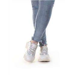 FDSJ03-2P BEIGE Кроссовки женские (натуральная кожа, текстиль) размер 37