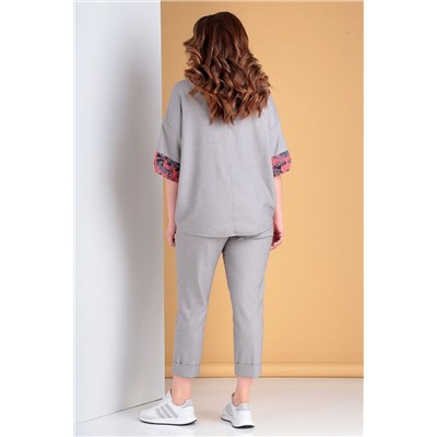 Liona Style 752 серый, Брюки,  Блуза