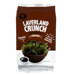 Морская капуста сушёная со вкусом соуса терияки Laverland Crunch Manjun, Корея, 4,5 г