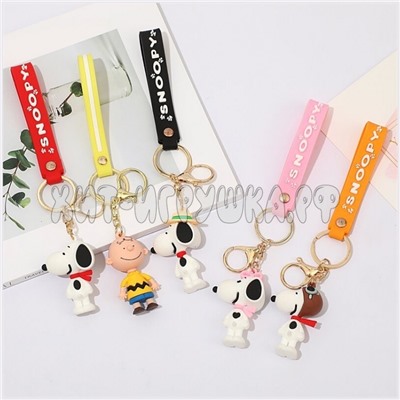 Брелок силиконовый с карабином SNOOPY Бигль Снупи в ассортименте br_snoo, br_snoo