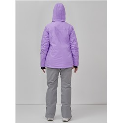 Горнолыжный костюм женский зимний сиреневого цвета 07017Sn