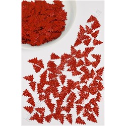 Пайетки "Елочки" 2,2*1,6 см/50 гр (SF-1139) красный