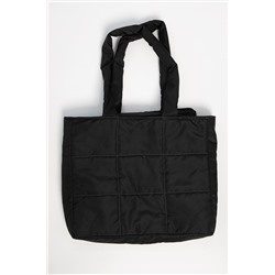 Сумка-шопер стеганая (черная) СШ07-46