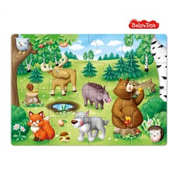 Пазл First Puzzle «Кто живет в лесу» 16 элементов