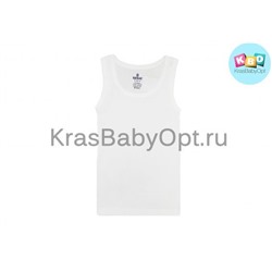 Майка белая рибана для мальчика