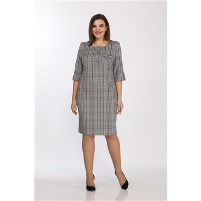 Lady Style Classic 432/7 клетка_серый, Платье