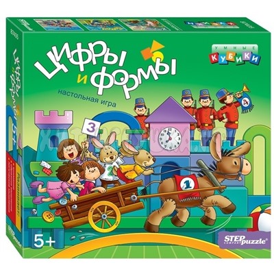 Развивающая игра "Цифры и формы" (Умные кубики) 5+ 87405, 87405