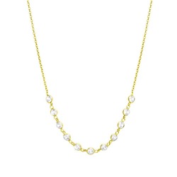 Колье из серебра куб.циркон., ТФК-14176лп