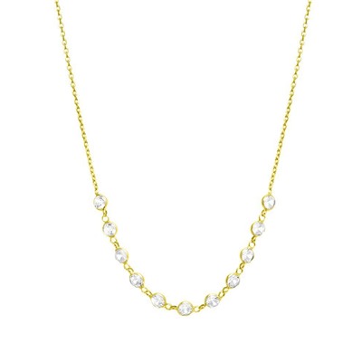 Колье из серебра куб.циркон., ТФК-14176лп