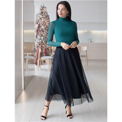 Водолазка с прозрачными рукавами