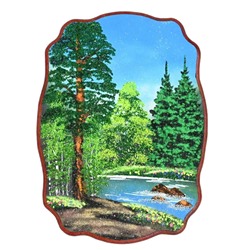 Картина с рисунком из камня, лето "прямоугольное" 24*33см, 490г