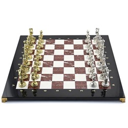 Шахматы подарочные с металлическими фигурами "Дон Кихот", 450*450мм