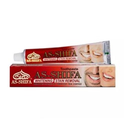 WHITENING STAIN REMOVAL, As-Shifa (ОТБЕЛИВАЮЩАЯ зубная паста, удаляет пятна от табака, чая, кофе, Ас-Шифа), 120 г.