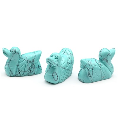 Фигура утки из бирюзы (имитация) 32*15*24мм