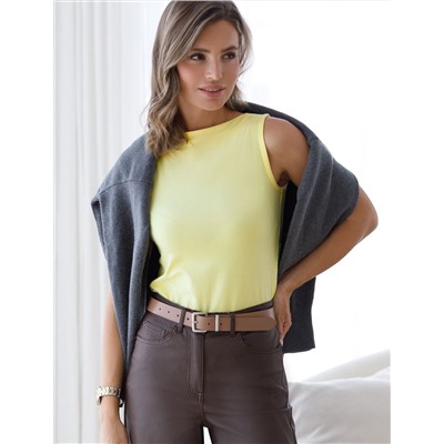 Топ из премиального хлопка с эластаном