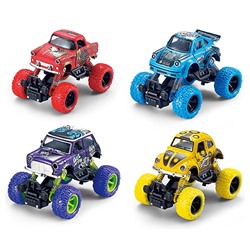 Wincars. Машинка классическая с большими колёсами инерционная металл 13см, в ассортименте СА 2840