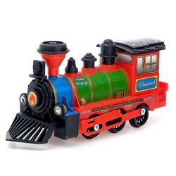 Паровоз инерционный «Детский», световые и звуковые эффекты, цвета МИКС