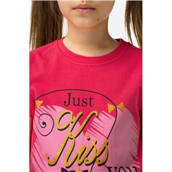 Хлопковая футболка для девочки Bonito