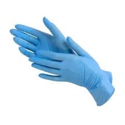 Перчатки нитриловые усиленные Голубые M (100шт=50пар) SEMP002K