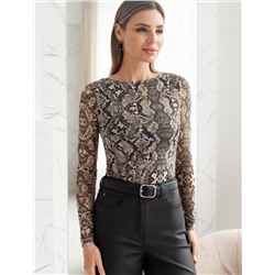 Джемпер с прозрачными рукавами