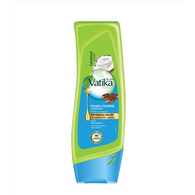 Vatika COCONUT AND CASTOR Volume And Thickness Conditioner, Dabur (Ватика КОКОС И КАСТОРОВОЕ МАСЛО Кондиционер ОБЪЕМ И ТОЛЩИНА для тонких волос, Дабур), 400 мл.