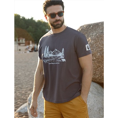 Футболка из премиального хлопка с авторским принтом